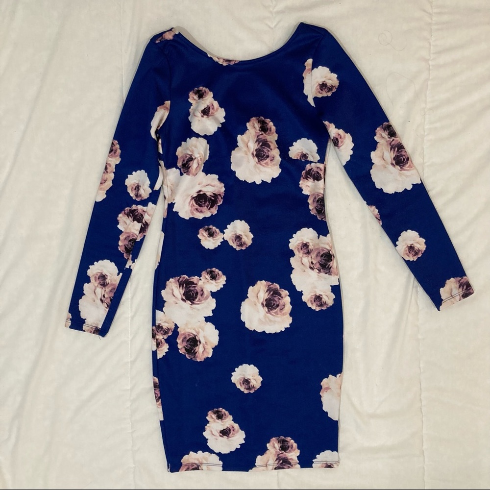 Kardashian Kollection Floral-print Bodycon Dress